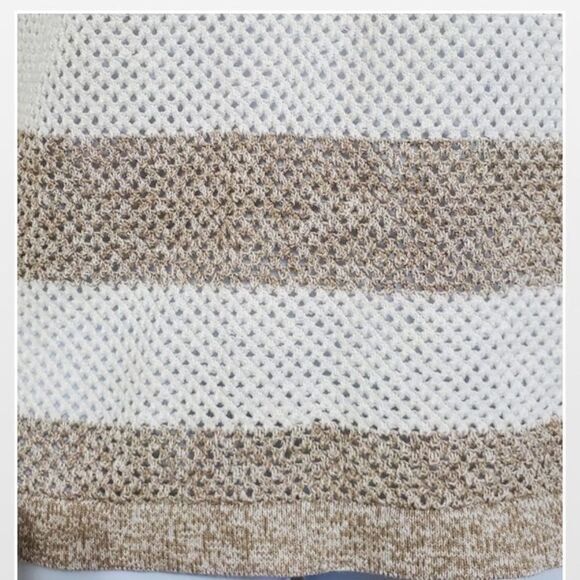Jones New York XL Tan Striped Knit Sweater - Picture 9 of 16